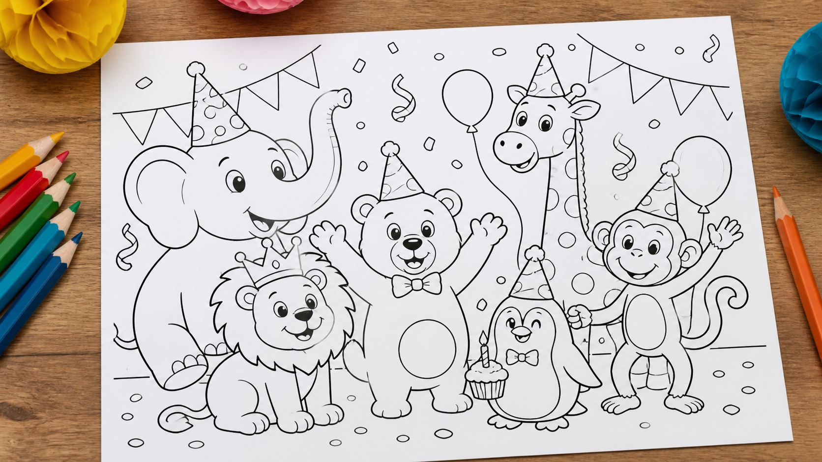 Cake outline page example