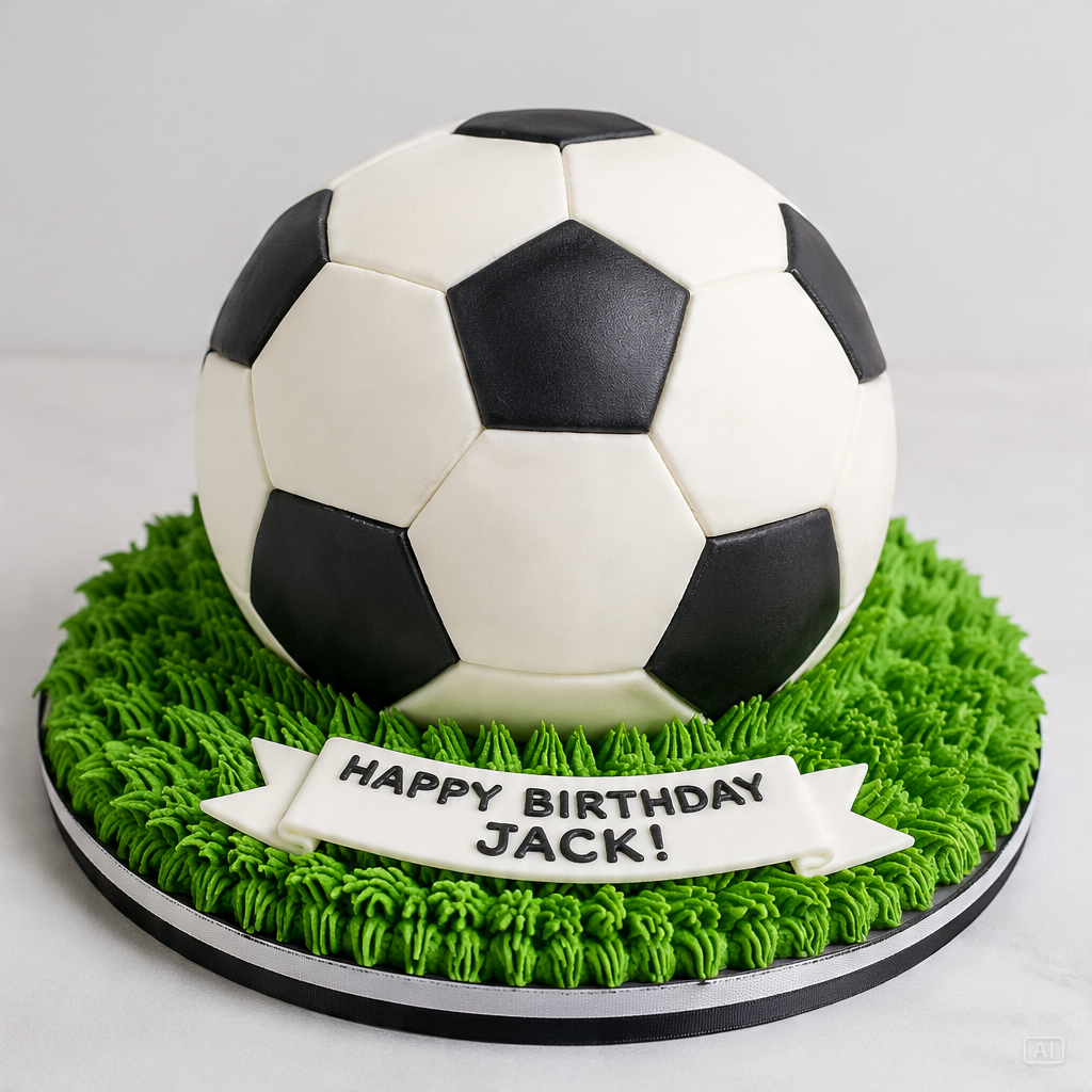 Soccer ball birthday cake generated by Pippit