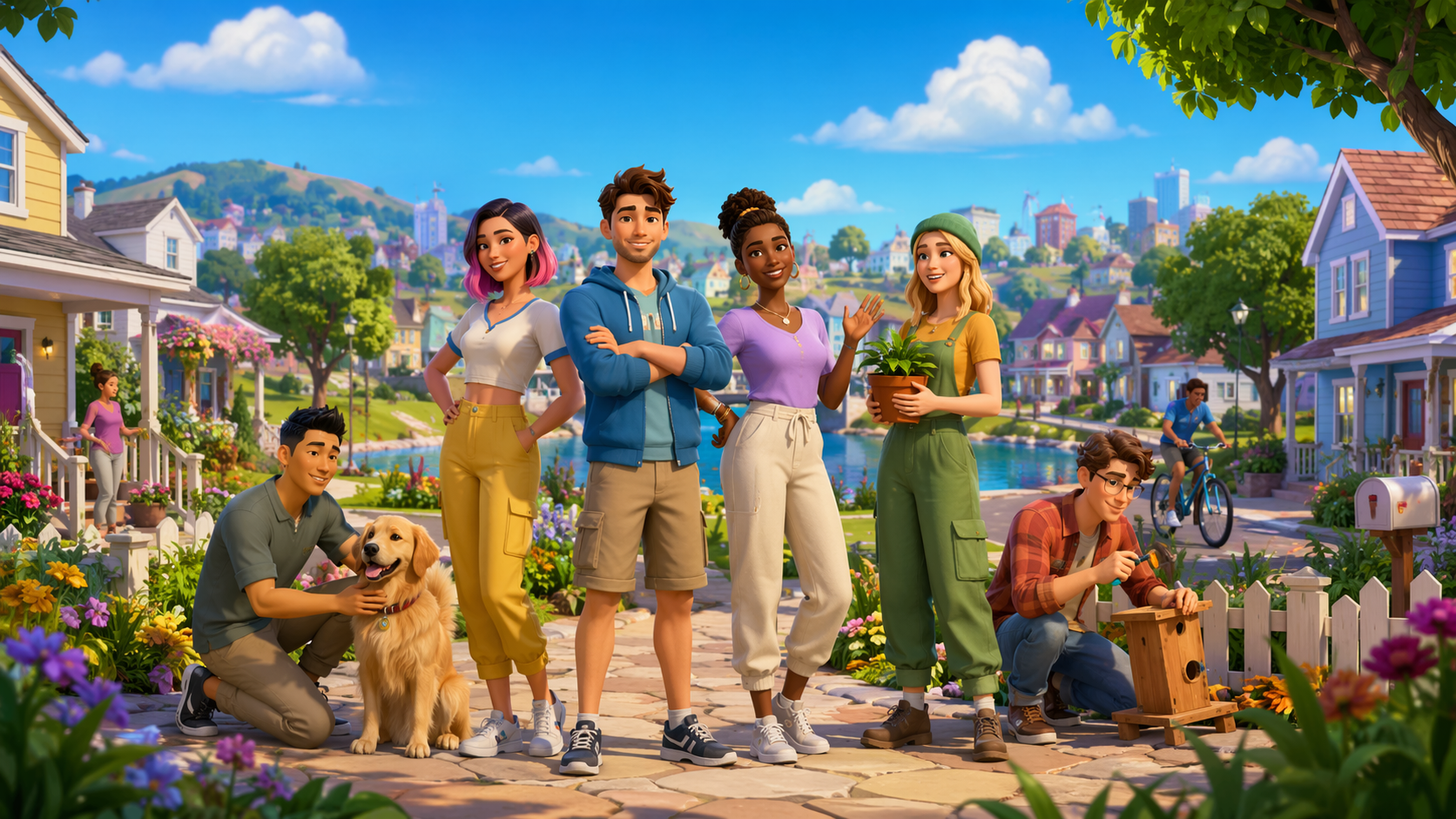Dreamina Sims filter prompt example 6: Original Simulation Game Poster