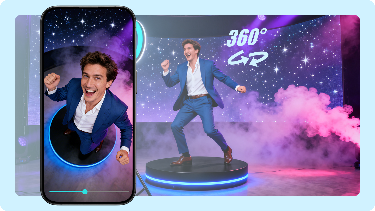 Guida completa ai video orbitanti: dai 360 Booths alla creazione con l'AI