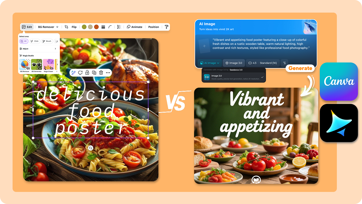 Canva vs. Dreamina Seedream 3.0