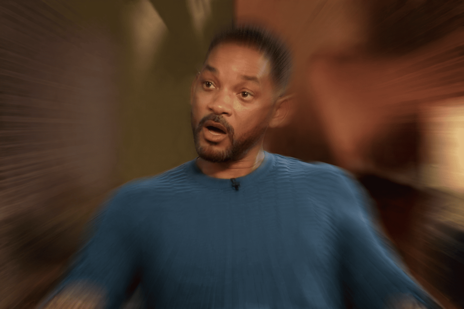 Reaction zoom effect in an interview