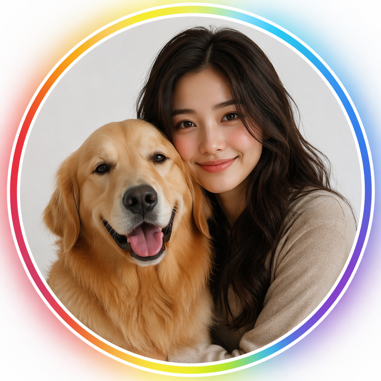 Dreamina rainbow pfp border maker prompt example 5: Pet Creator Profile