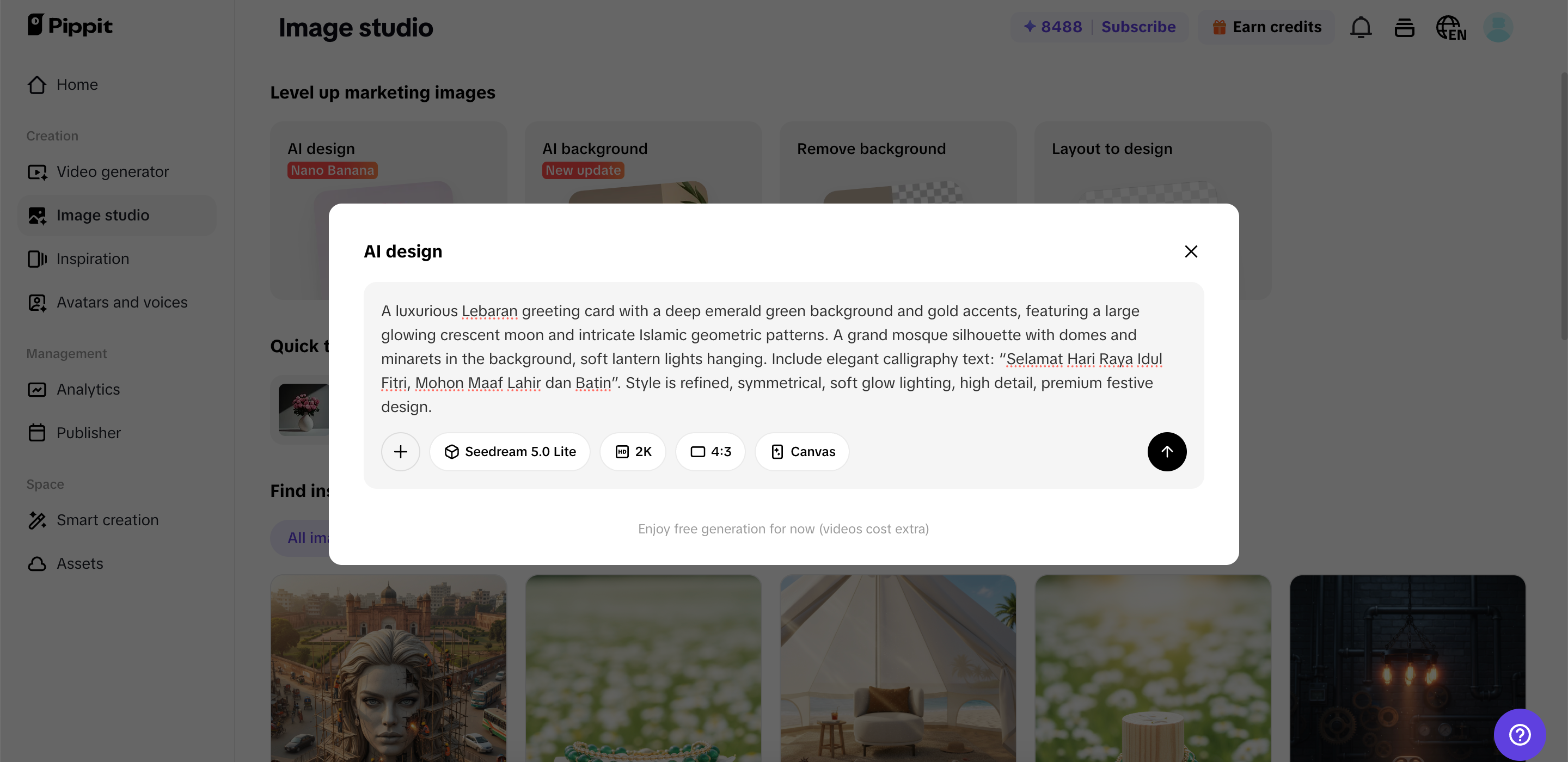 Create Lebaran special cards