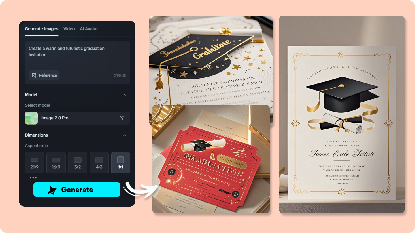 Invitaciones de tarjetas de graduación