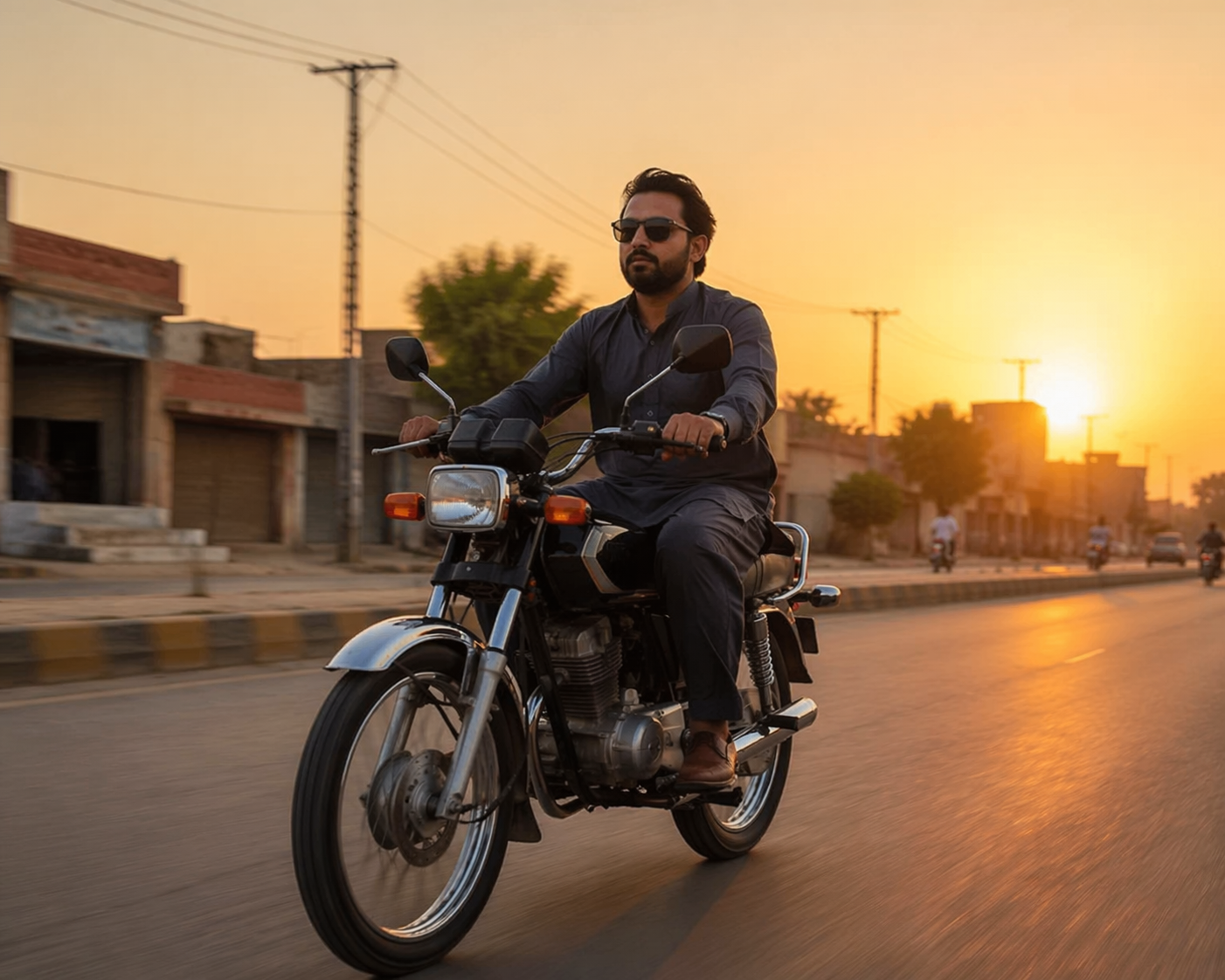 Dreamina Gemini ChatGPT Honda 125 bike prompt prompt example 1: Golden Hour 125 Bike