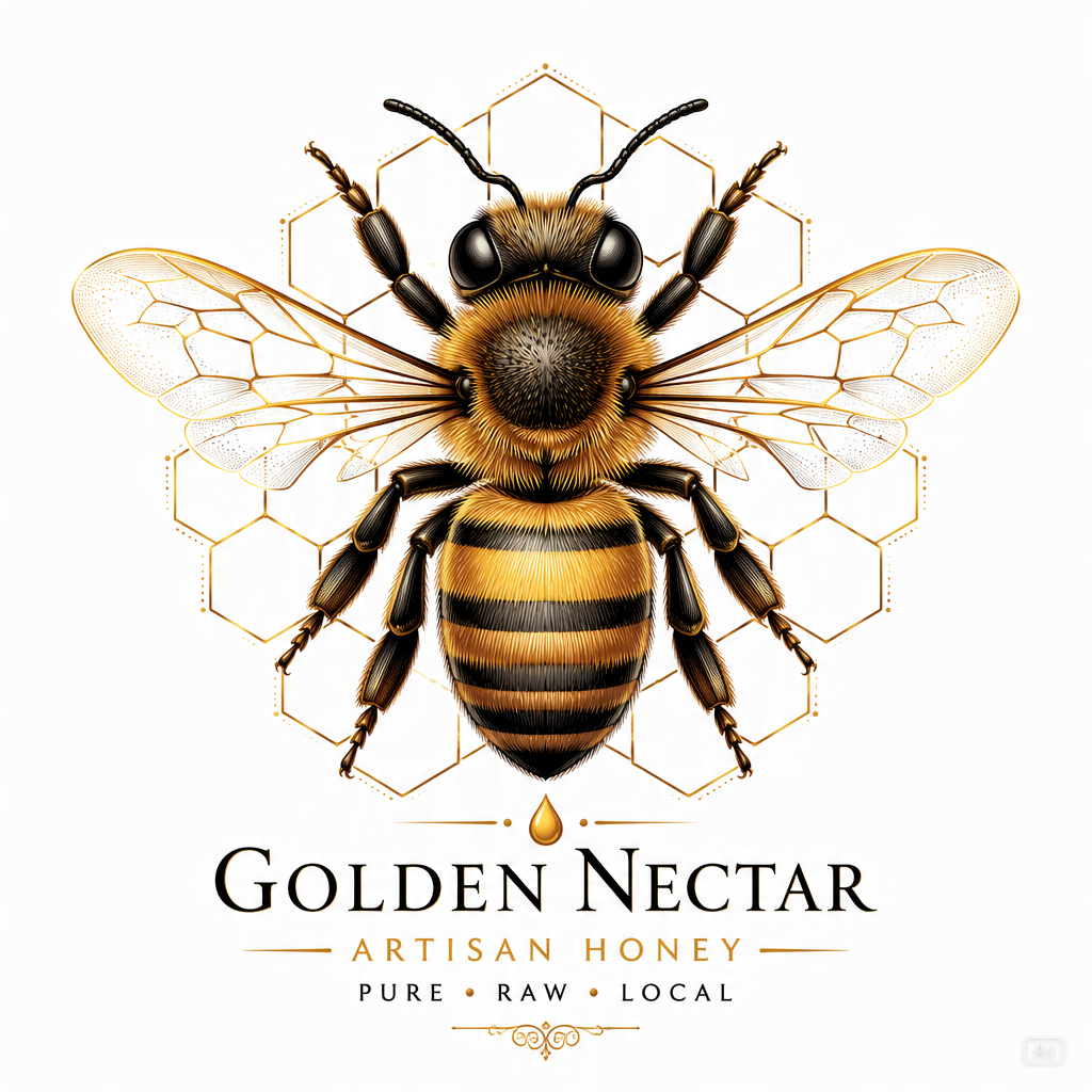 Bee emblem logo illustration generated by Pippit