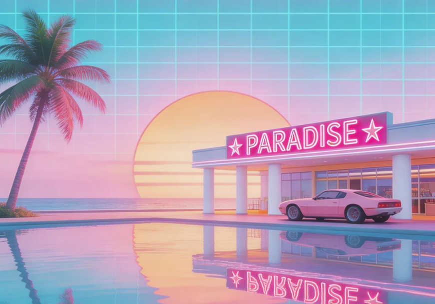 Vaporwave style