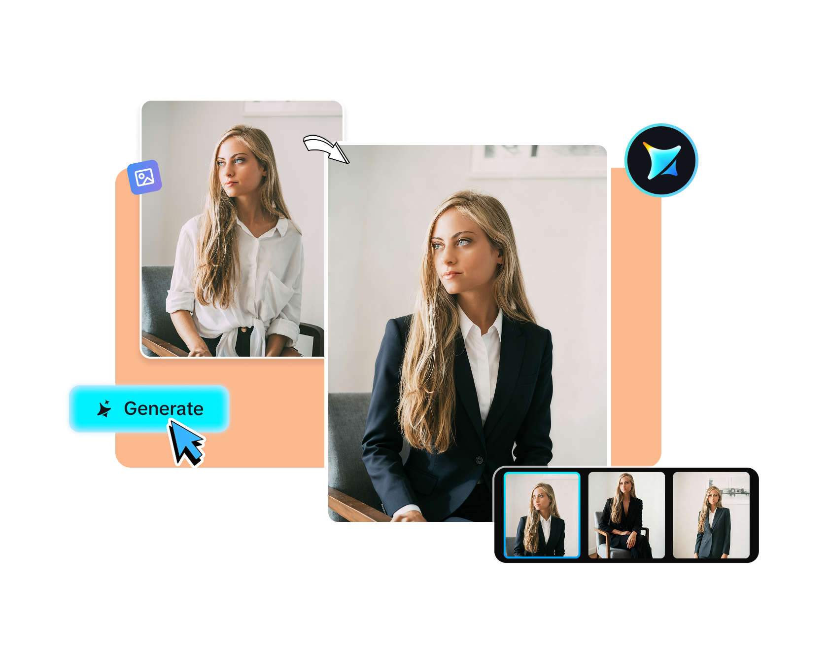 Generator gratuit de fotografii business cu AI