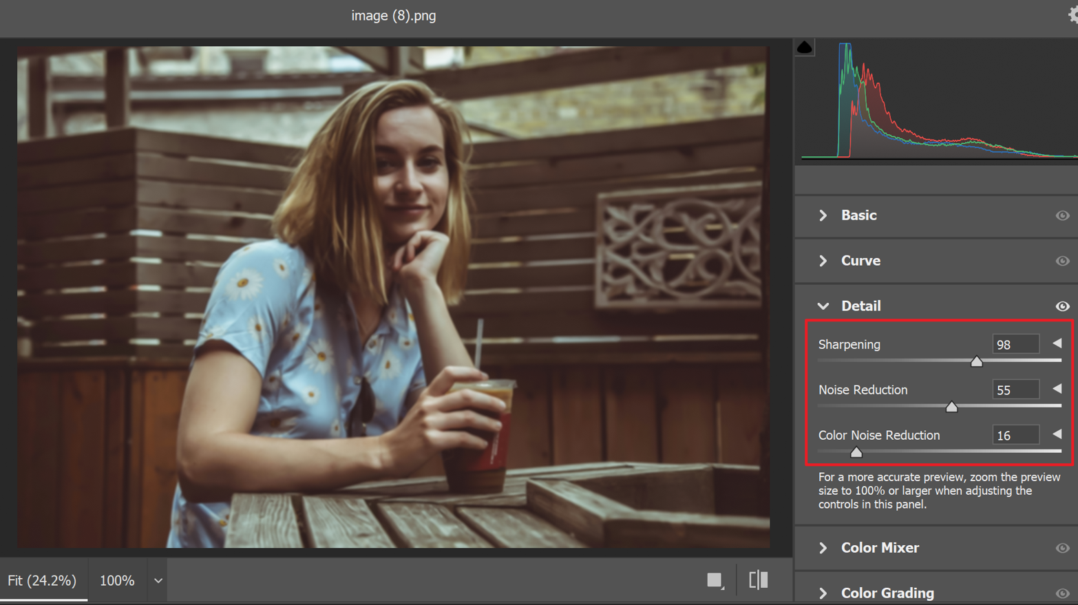 KI schärfen Photoshop