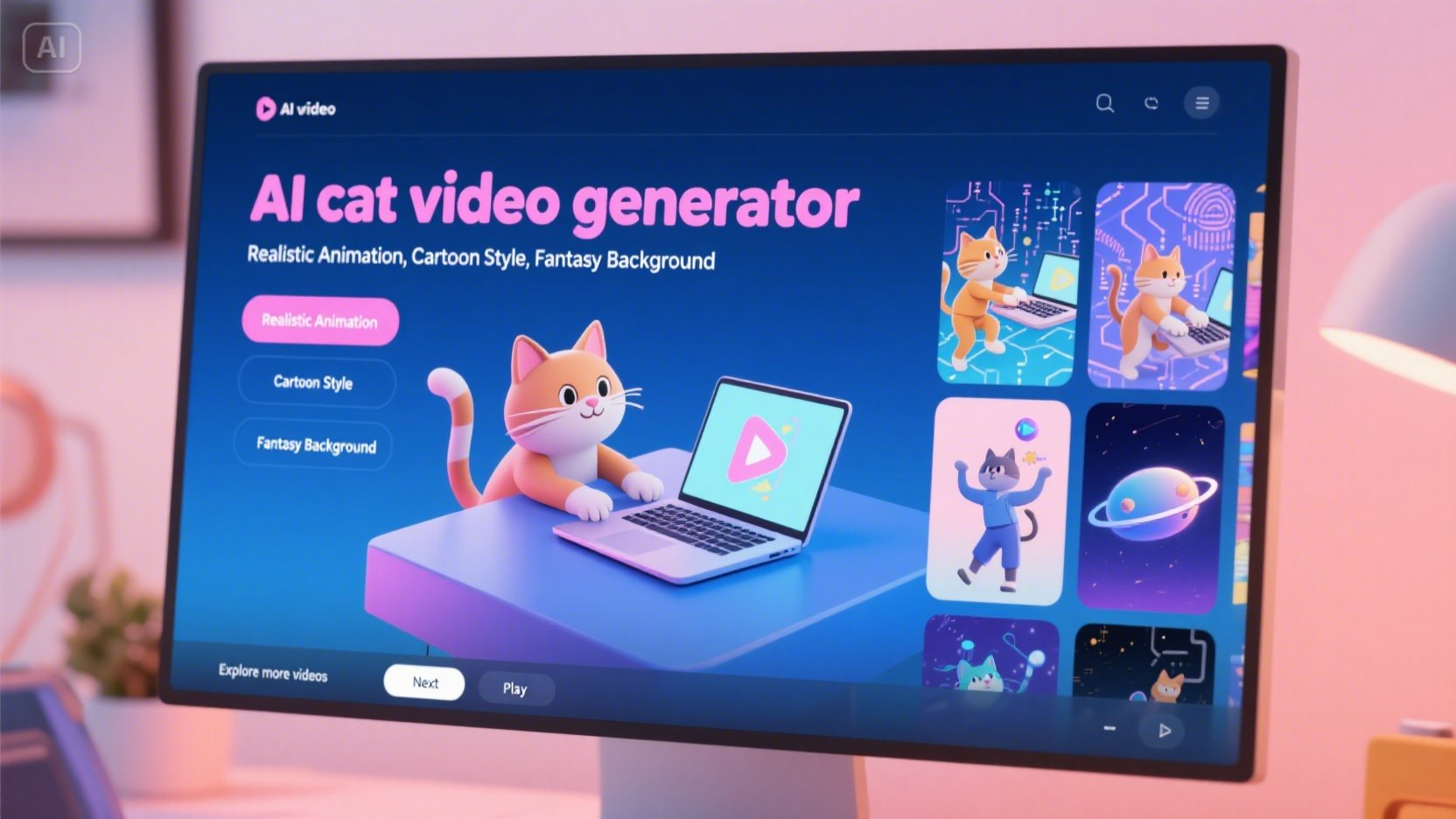 AI cat video generator