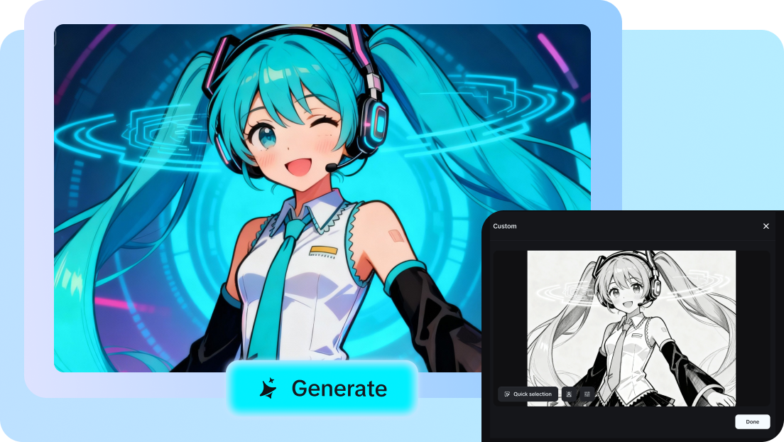 AI-karaktärsgenerator med bild