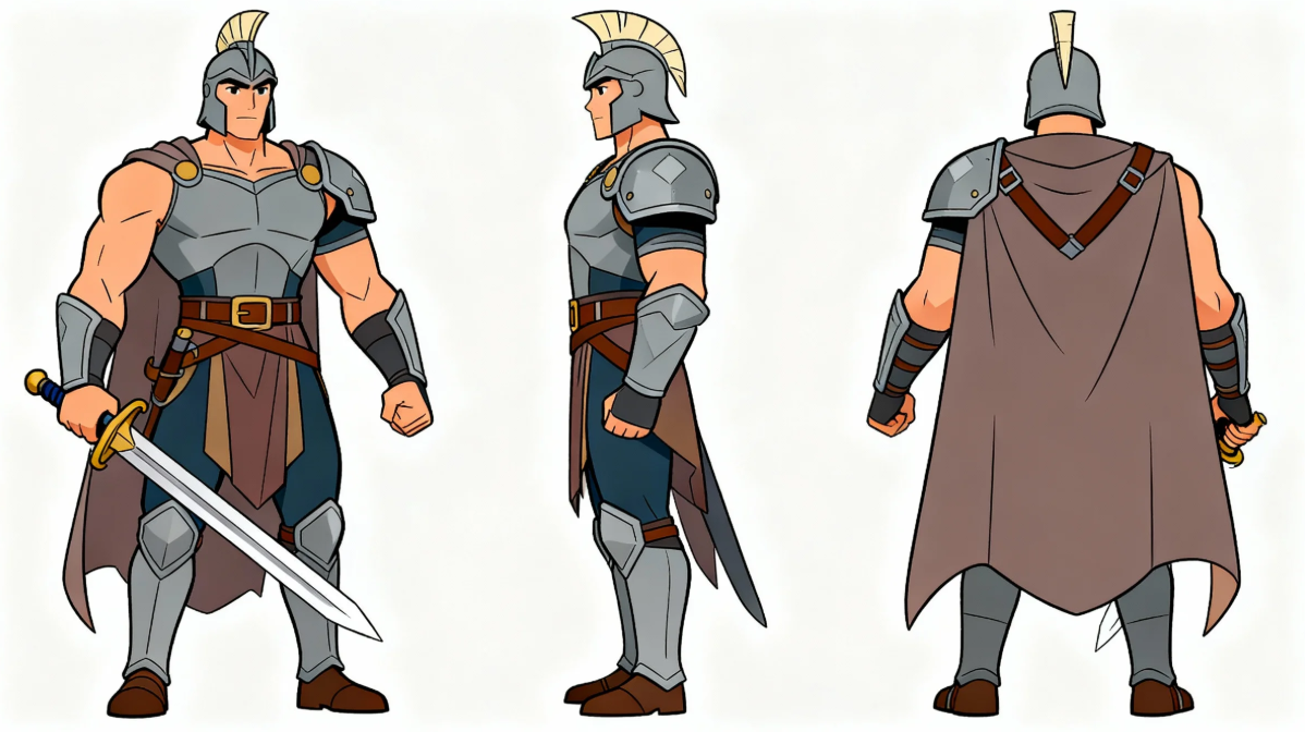 Immagine del turnaround del personaggio 2D