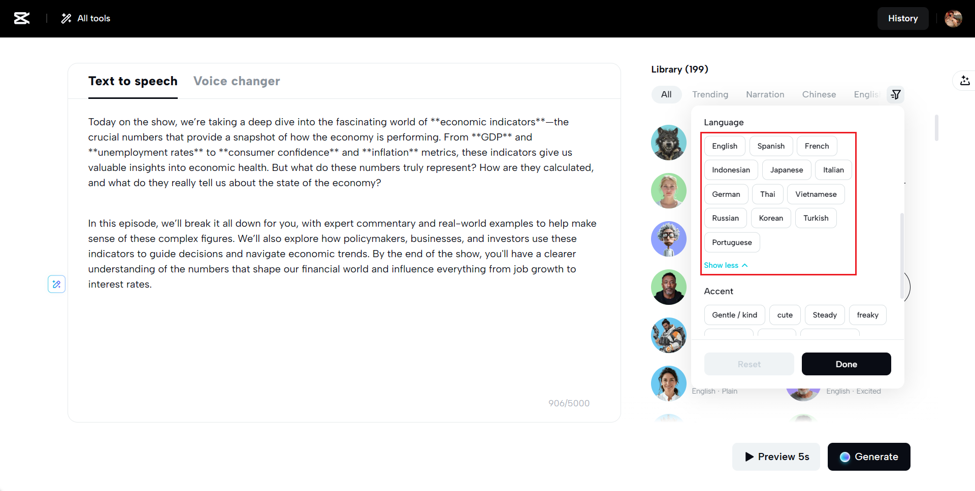 Multi-language support