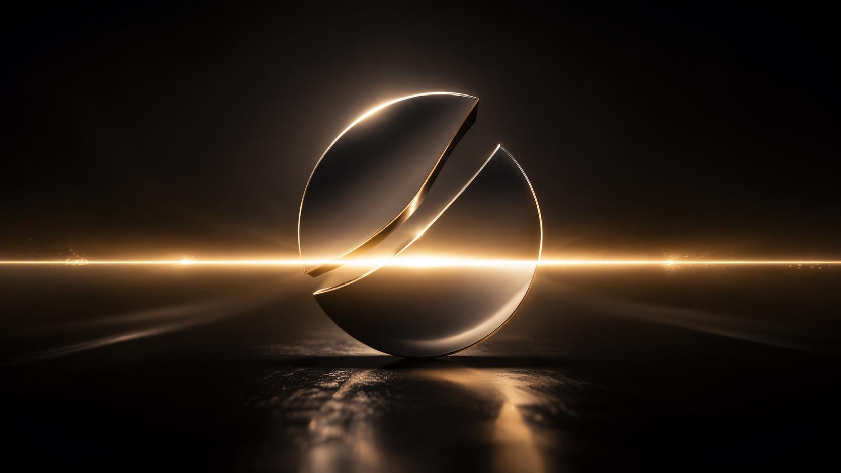 Dreamina logo animation video prompts prompt example 6: Light sweep reveal
