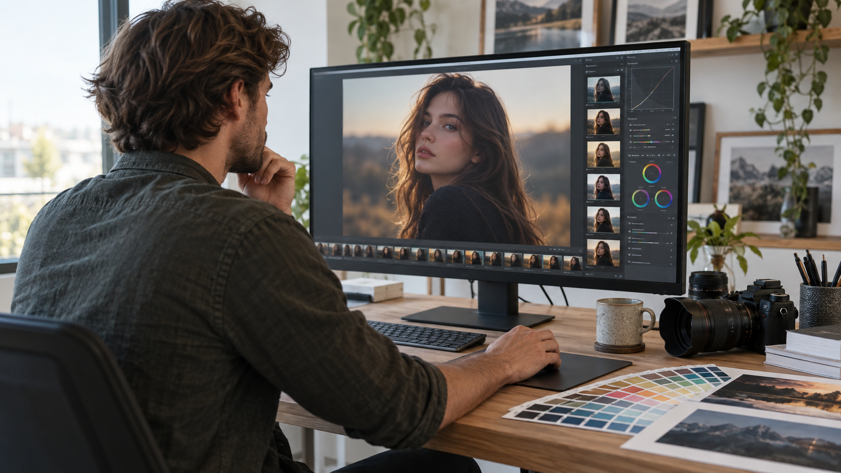 a professional photo-editing workflow for portraits, product images, and client approvals
