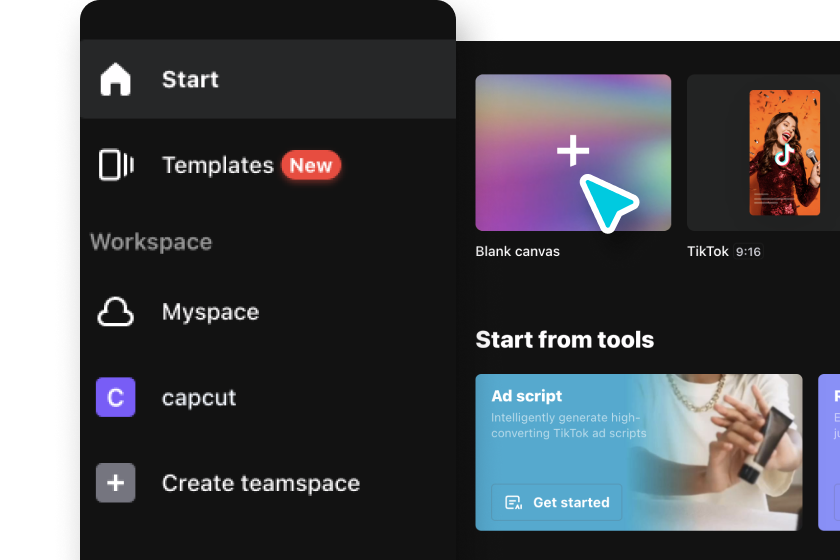 Passo 1: Abra o CapCut e comece a editar Reels