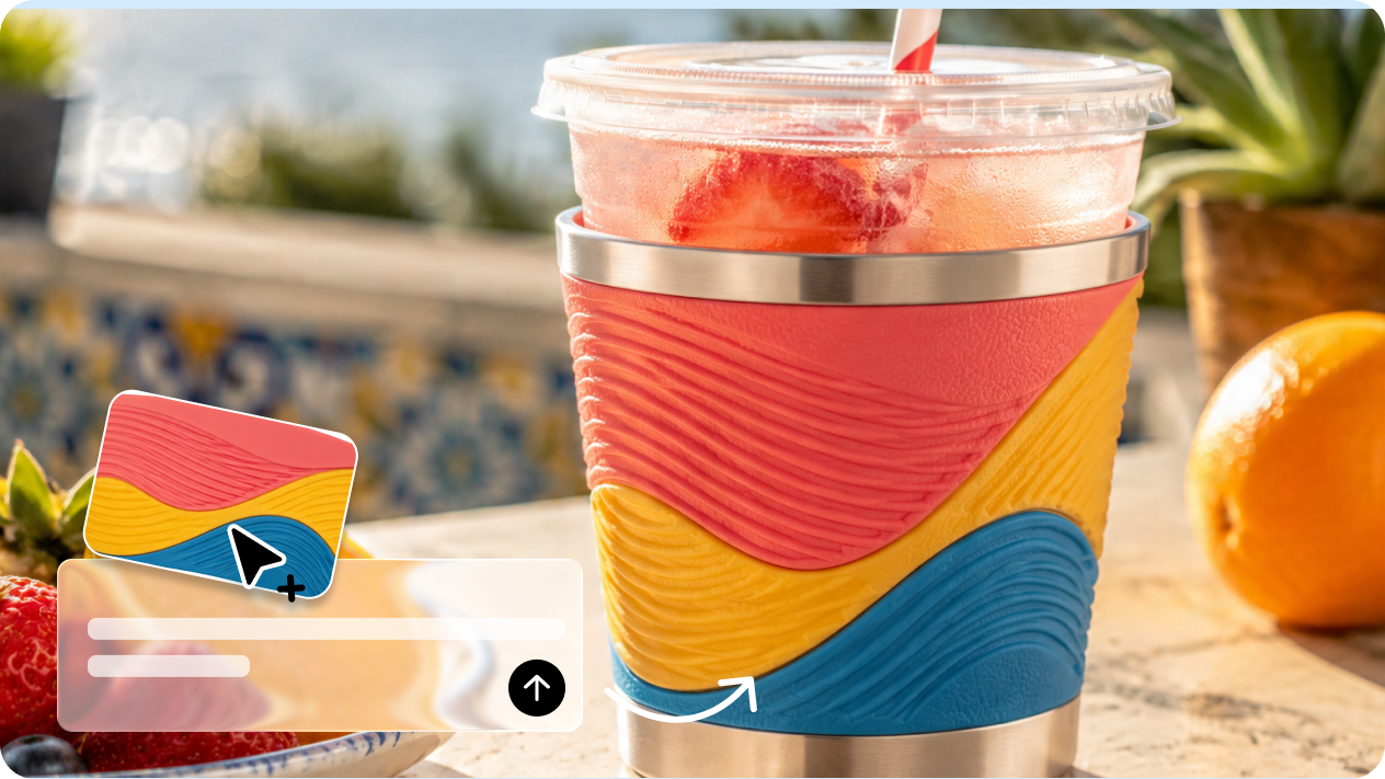 Turn your brand logo or photo concept into a koozie design