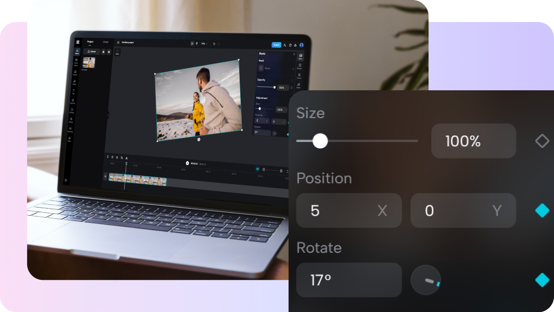 Custom parameters for smooth keyframe animations