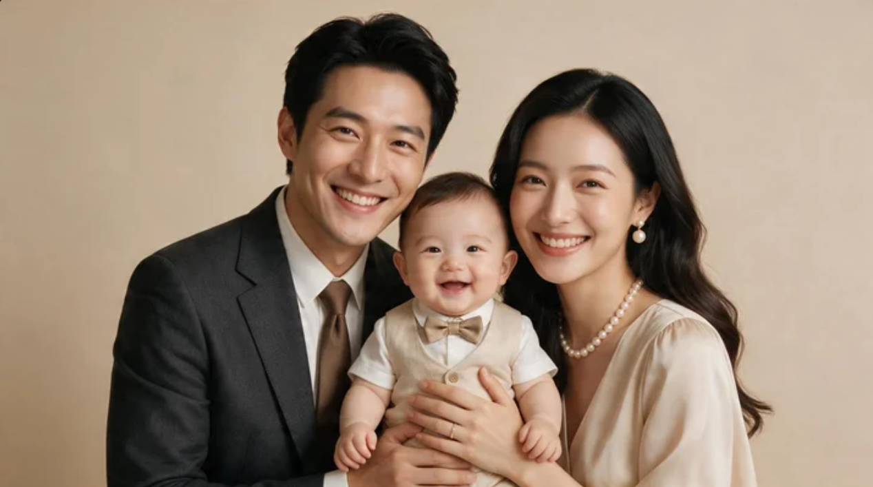Nhắc nhở cho một bức ảnh hồ sơ studio gia đình đẹp