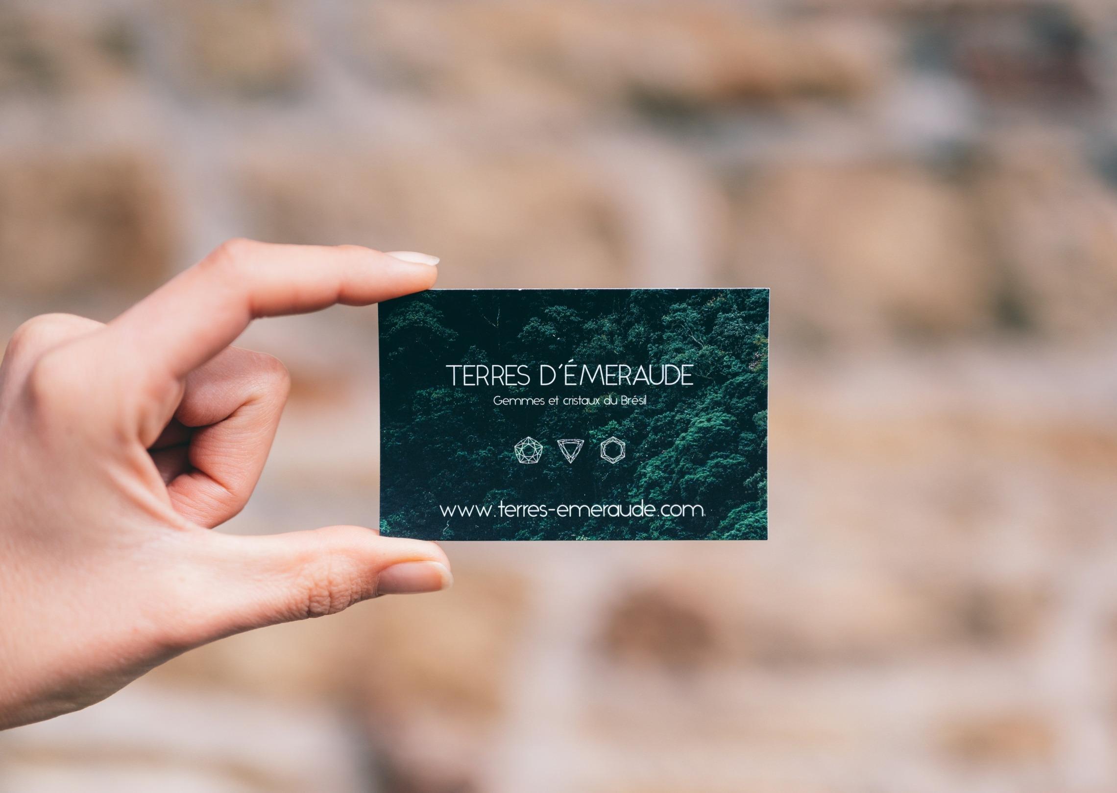 Generate a photography business card with an image background