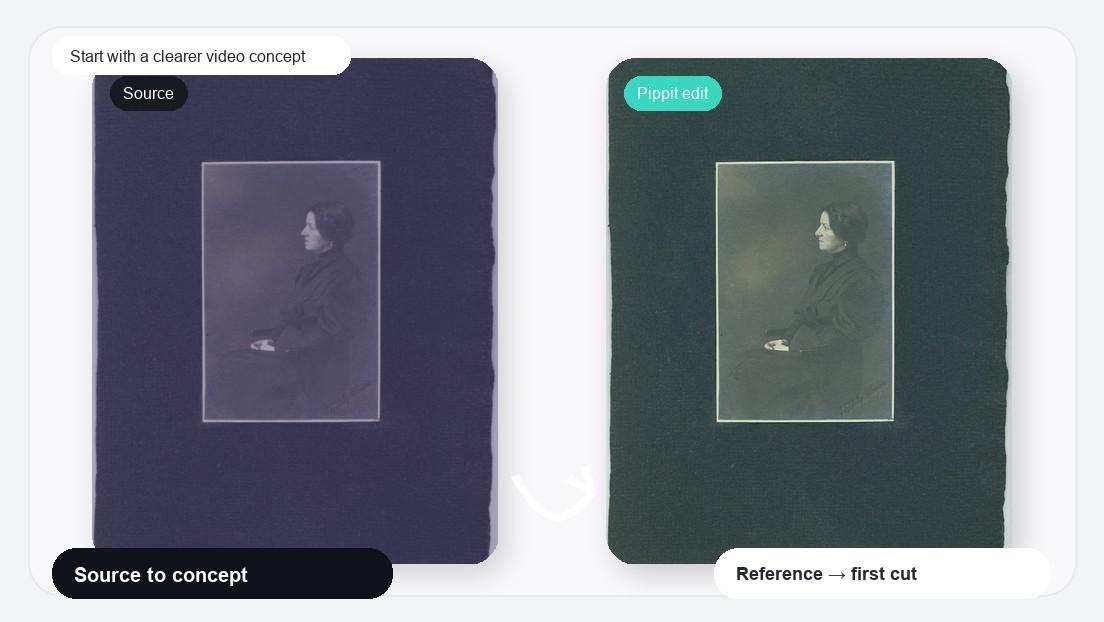 3 Photos Edit Video Maker realistic image for start with a clearer video concept