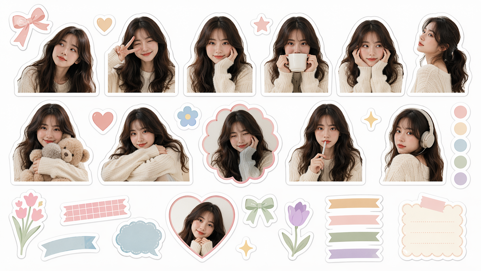 Dreamina convert photo to sticker prompt example 5: Planner sticker sheet