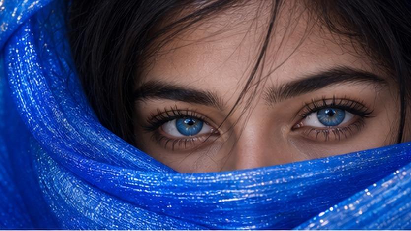 Blue Background Eyes Photo Editing Contoh Prompts 2