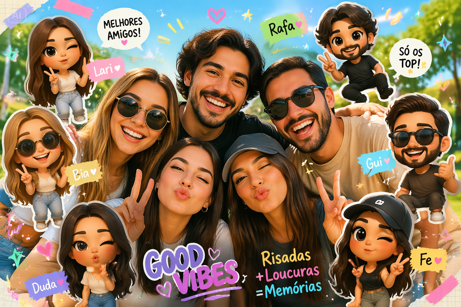 Chibi Cartoon Style AI Prompturi de editare foto prompt