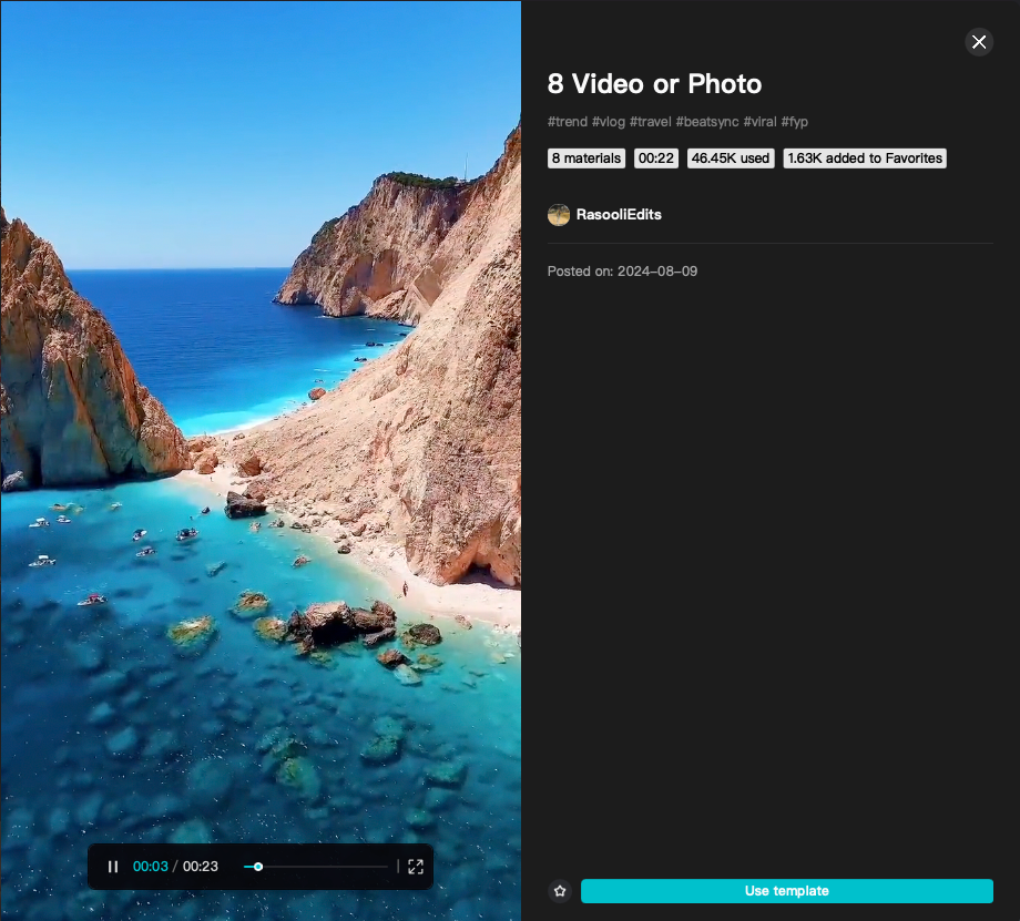 8 Video atau Foto templat ini dalam CapCut