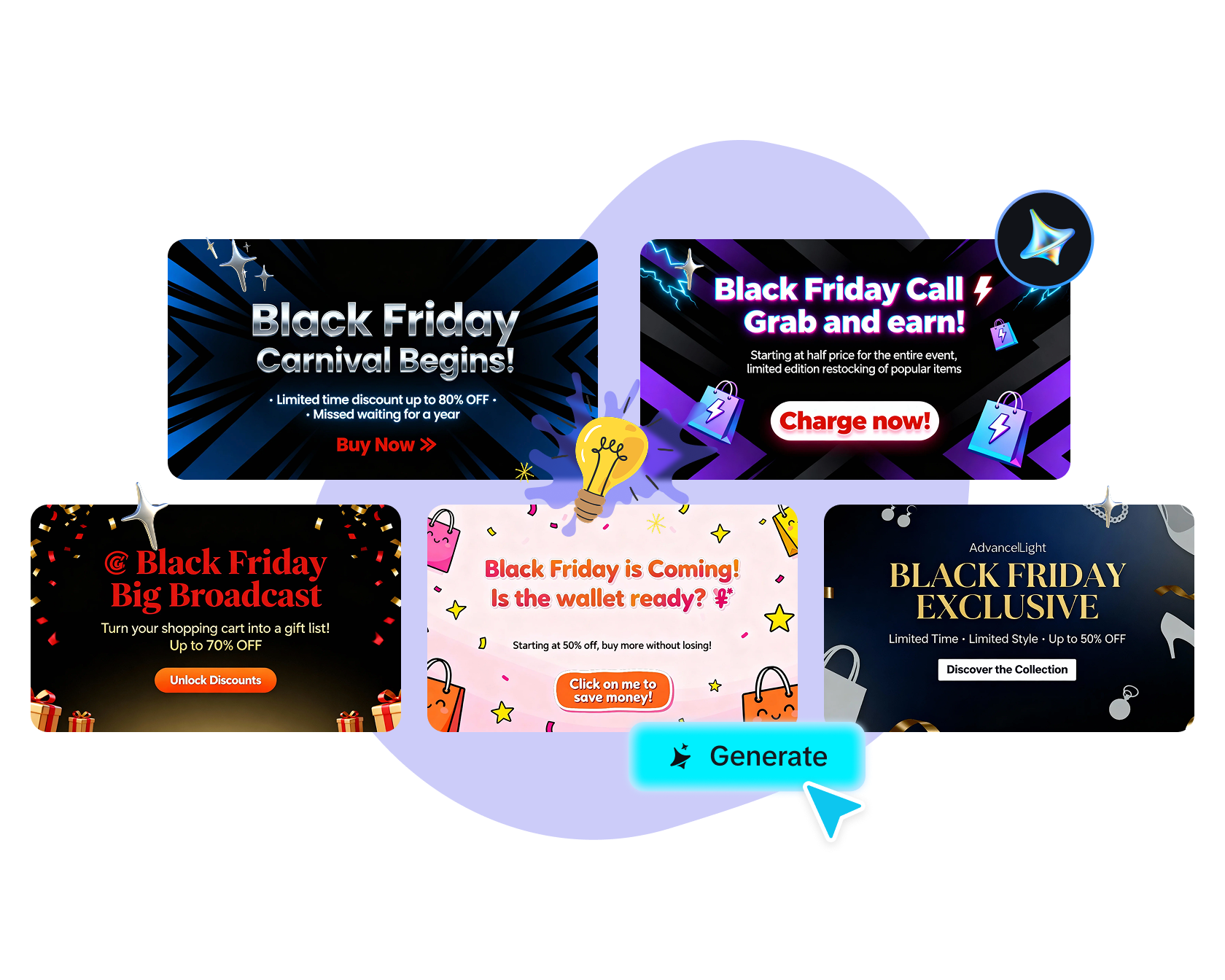 Personalizează bannerul de Black Friday cu AI