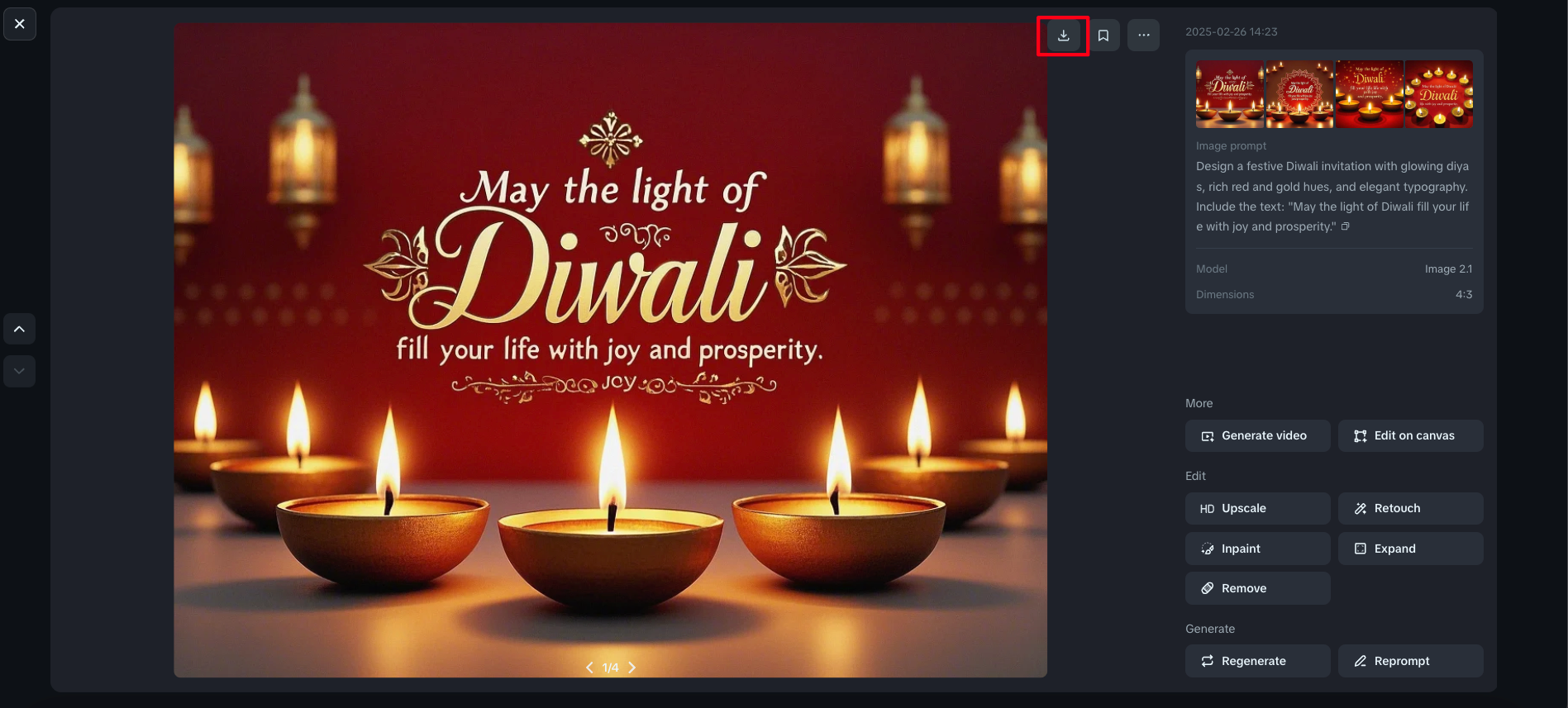 invito moderno Diwali