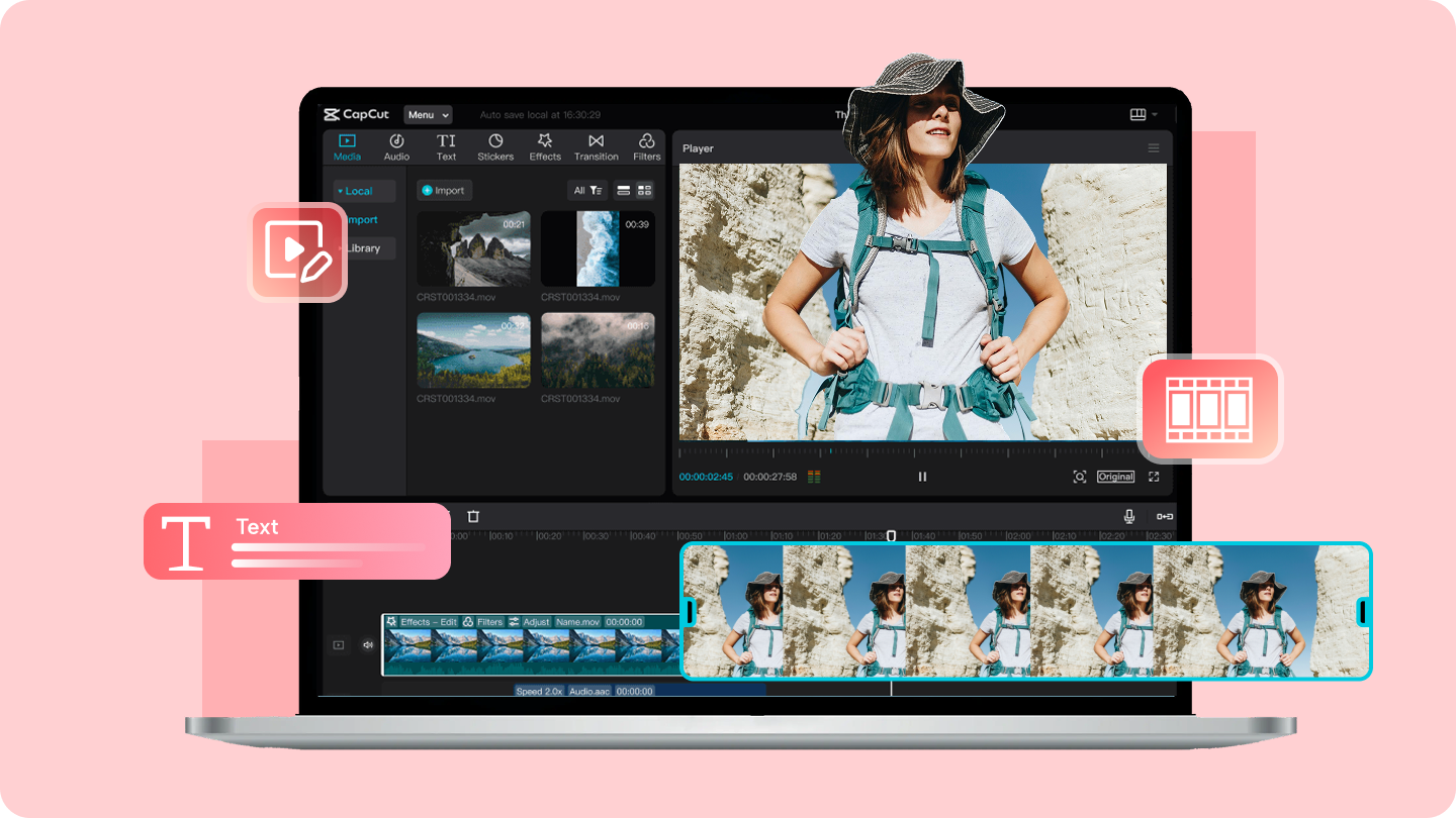 editor di clip video
