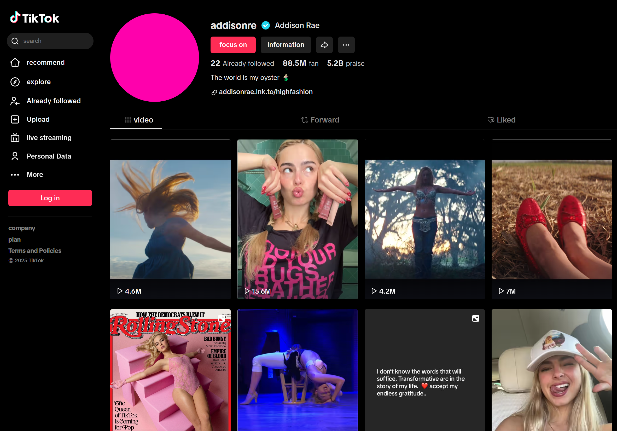 ผู้สร้างเทรนด์ TikTok 5 อันดับแรก: แอดดิสัน แร