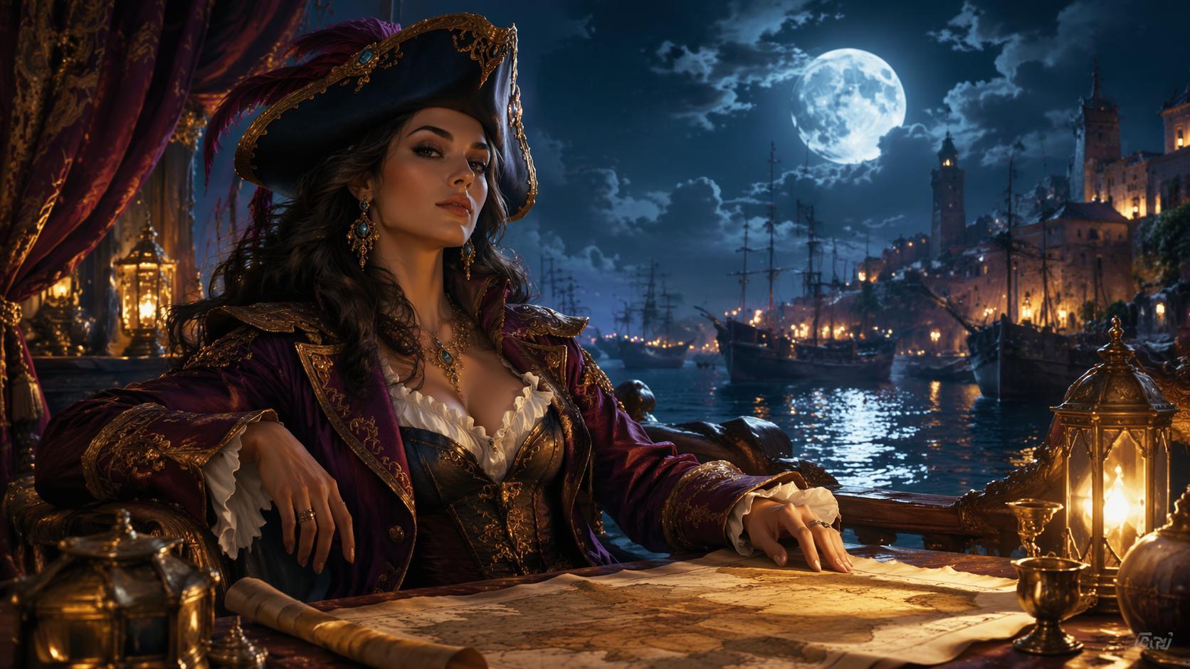 Dreamina Piratenfilter Prompt-Karte 3: Piratenkönigin Fantasie