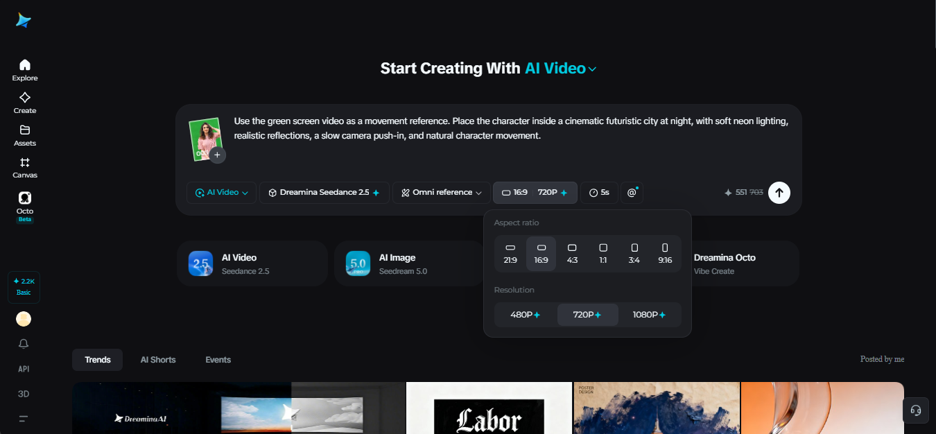 Tulis gesaan video terperinci dan laraskan tetapan