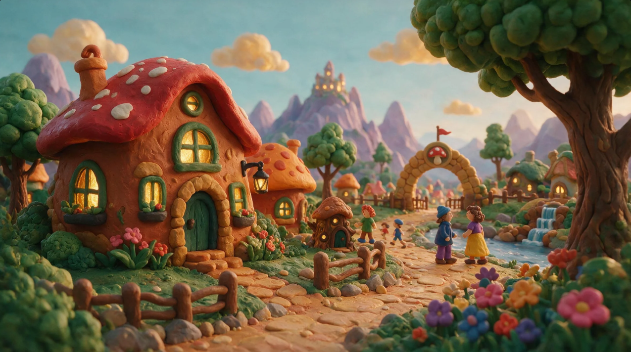 Fantasy clay village
