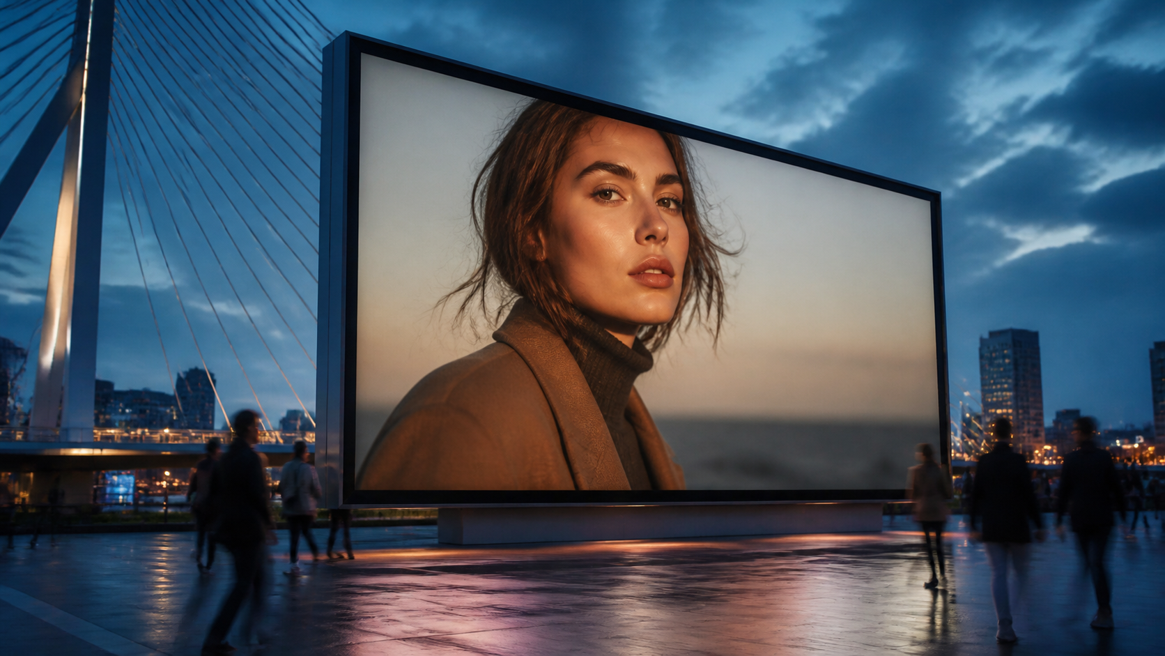 Verander uw foto in een Billboard Takeover-prompt voorbeeld 2 - Verander uw foto in een Billboard Takeover-close-upmoment