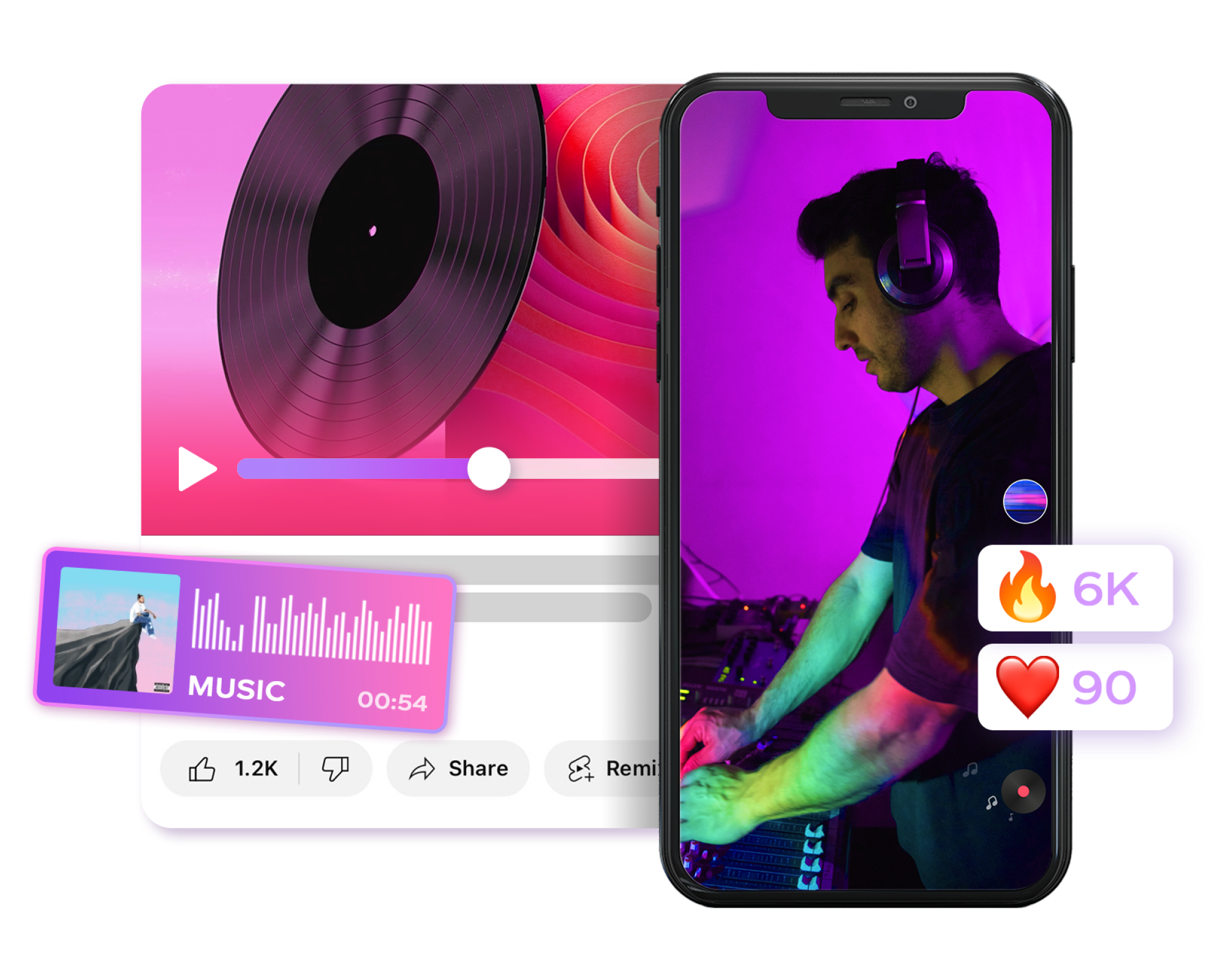 Criador de vídeos musicais online do Instagram
