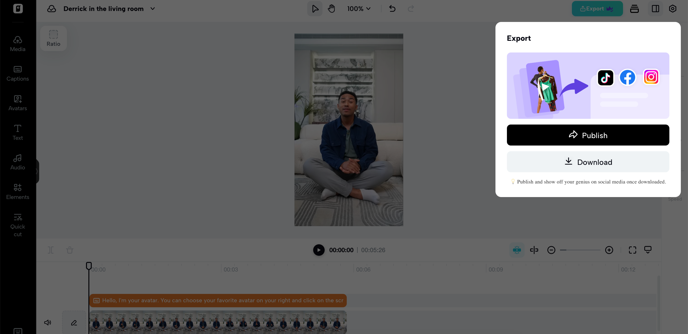 Baixe seu vídeo de personagem