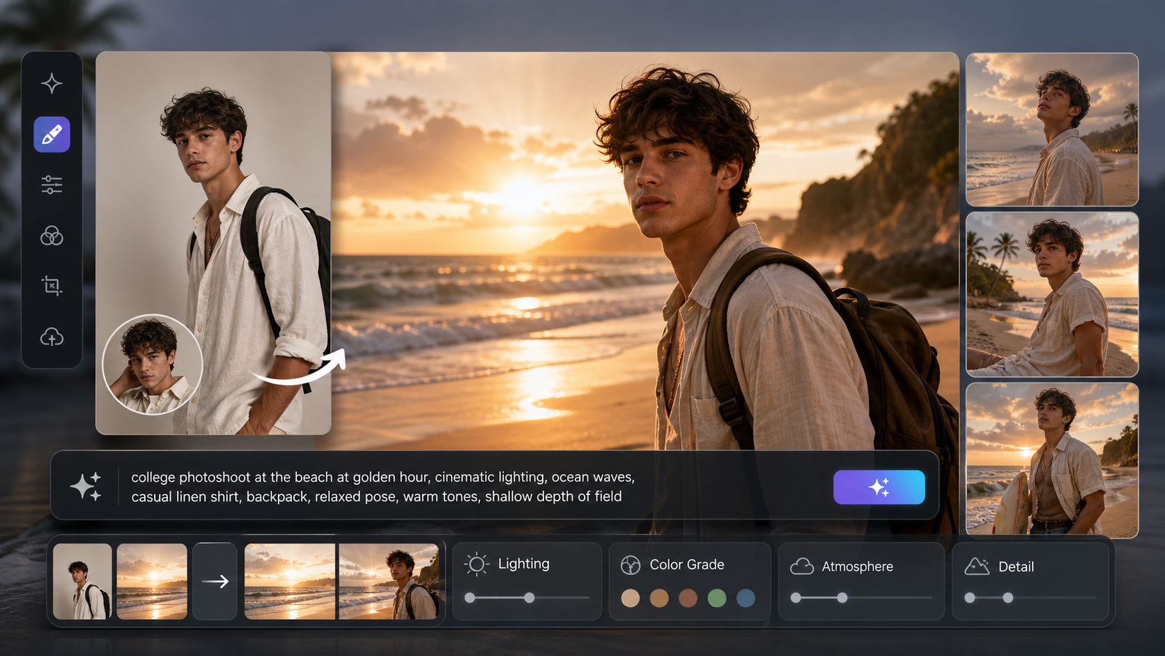Prompt led trending CapCut template concept