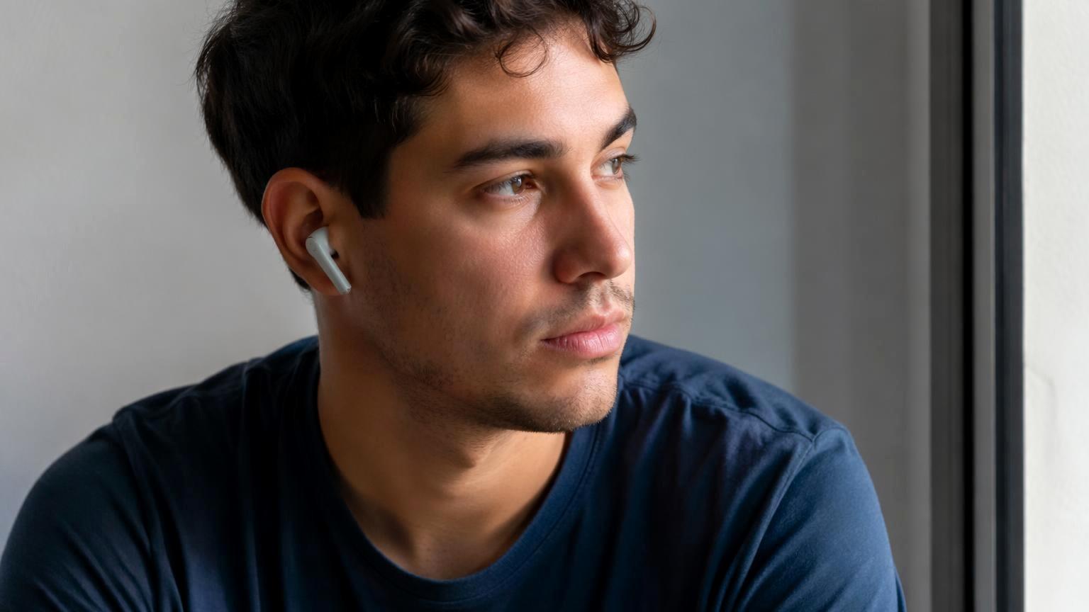Dreamina remove earbuds from video prompt example 2: Repair the background naturally