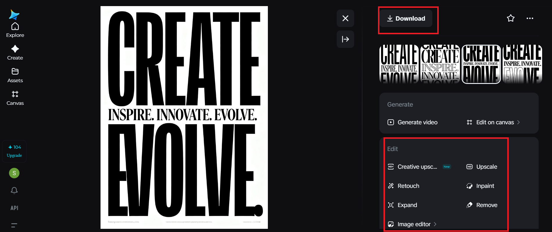 Baixe a imagem com o gerador de pôsteres de tipografia