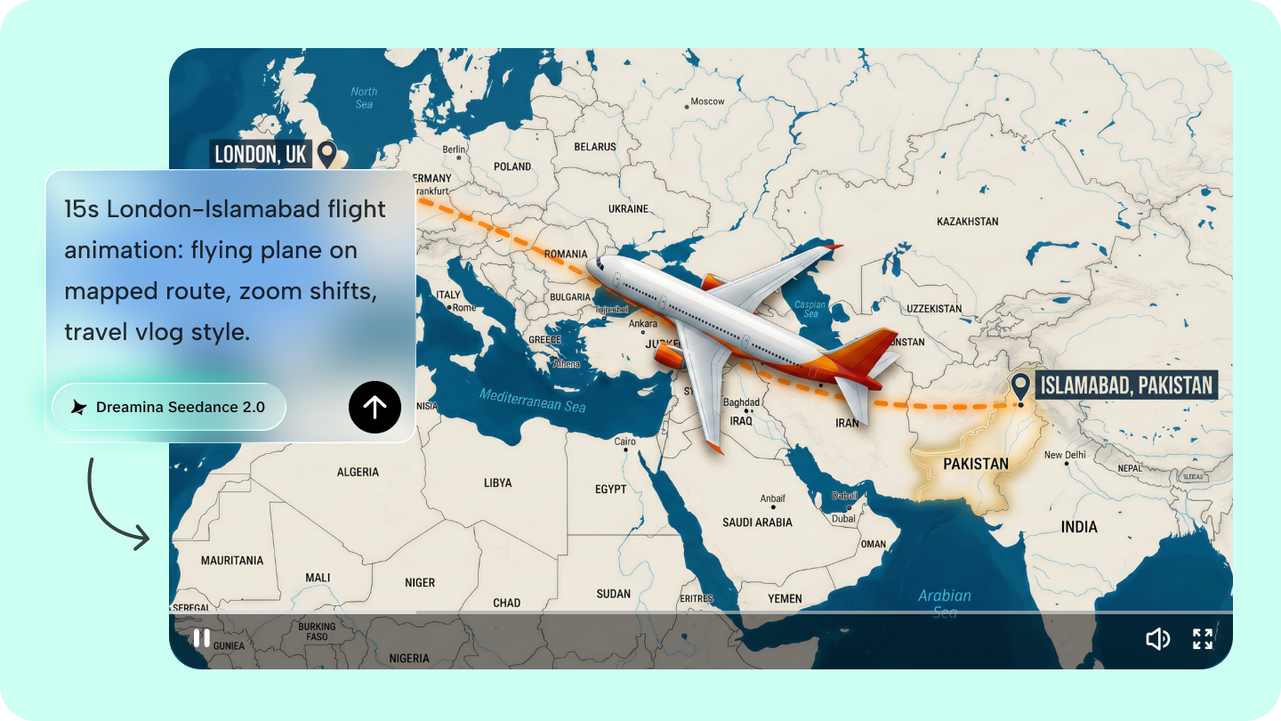Travel Map Animation