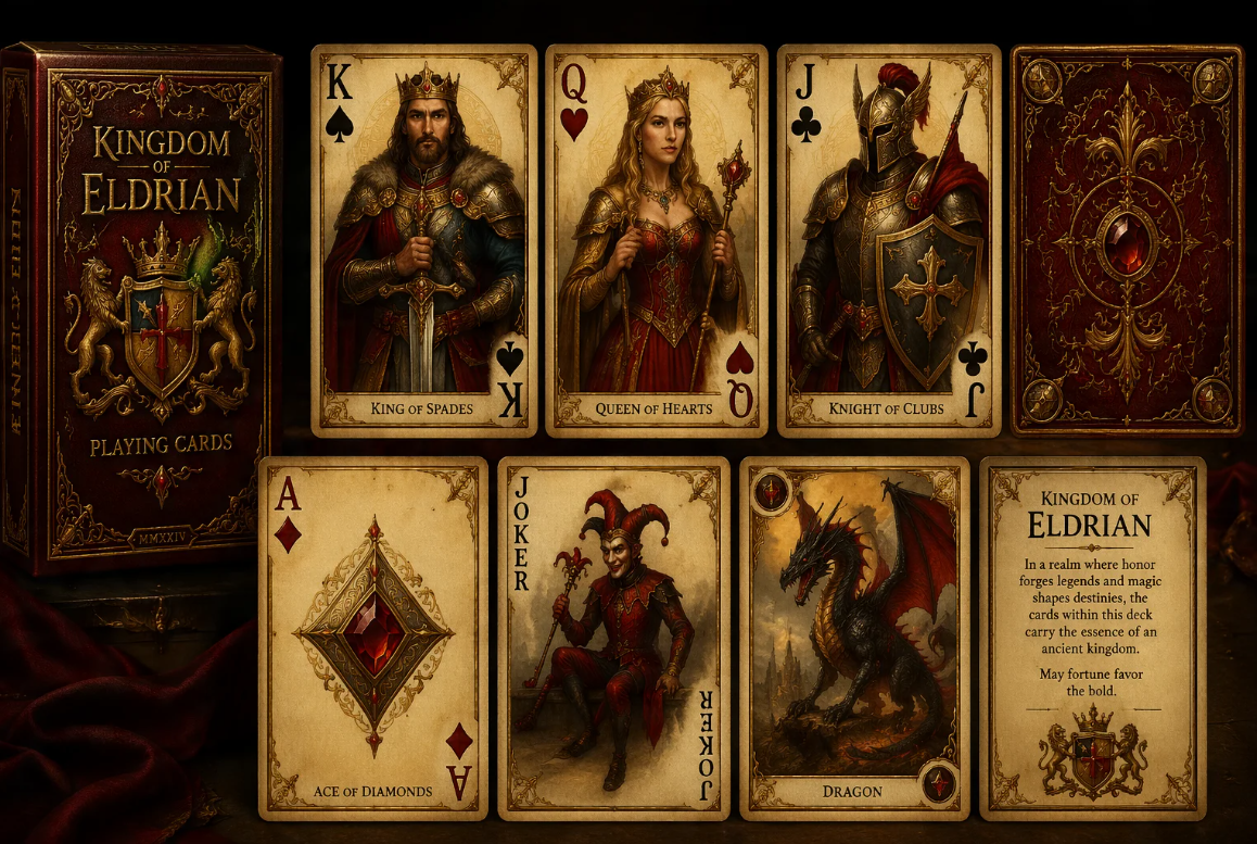 Richiesta di un mazzo di carte da gioco fantasy Kingdom