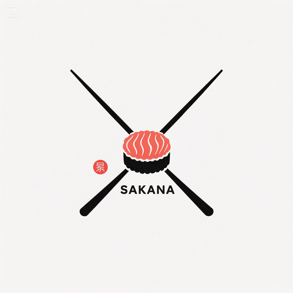 Logo-Design der Fusion-Sushi-Bar