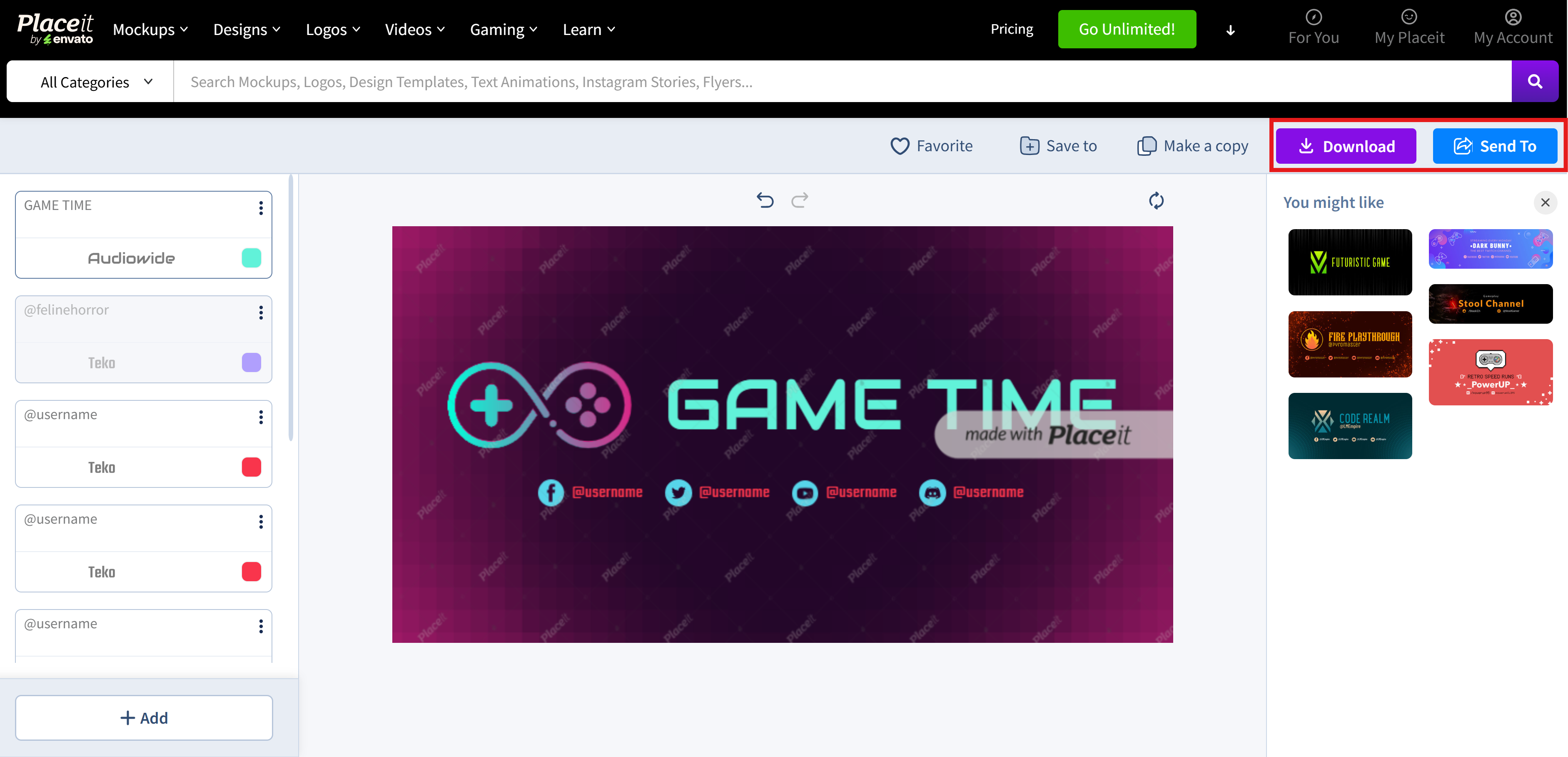 Banner del reproductor de video Twitch