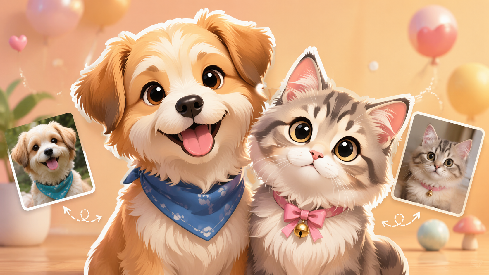 Dreamina pet cartoon filter 16: 9 larawan ng bayani na binuo ng AI