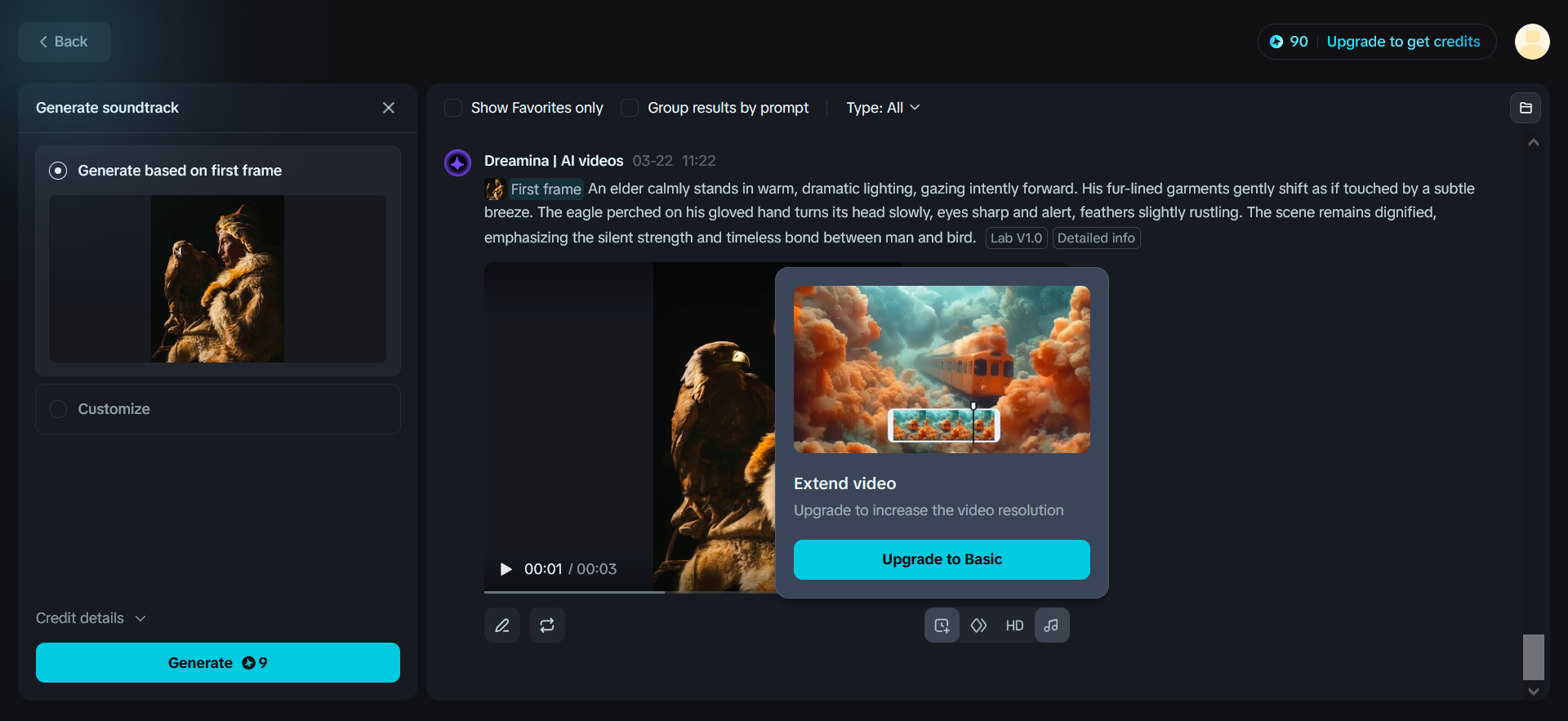 Extend video