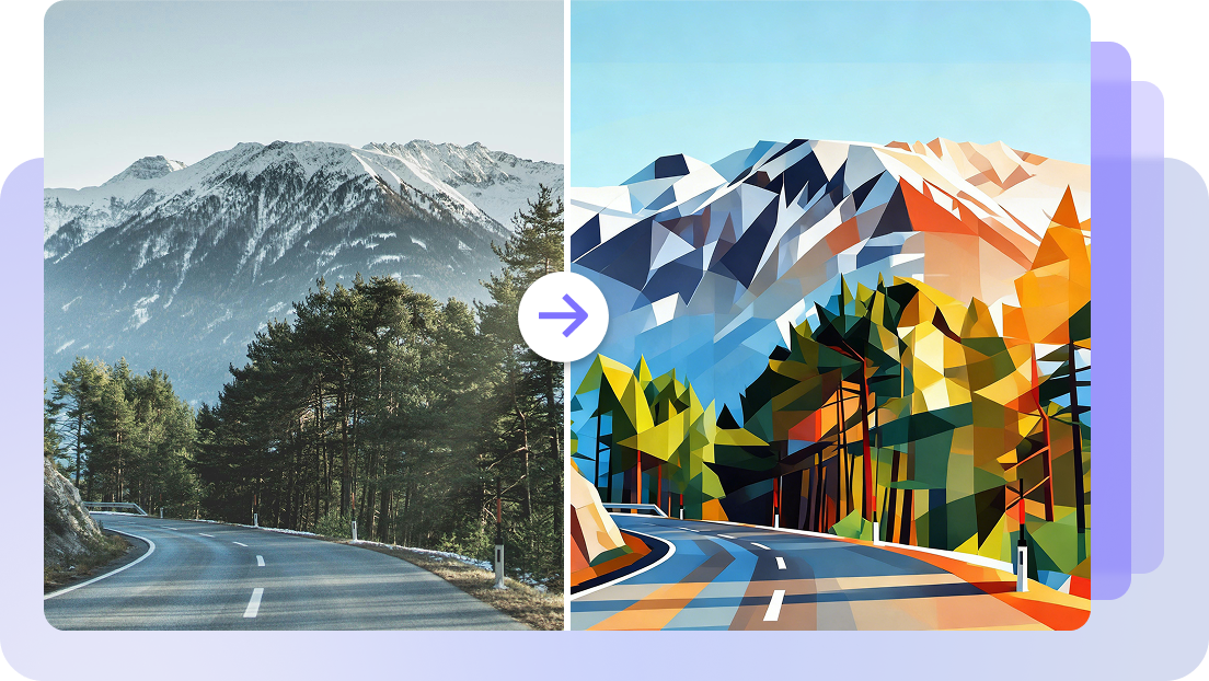 Low-poly na conversion ng imahe sa Dreamina
